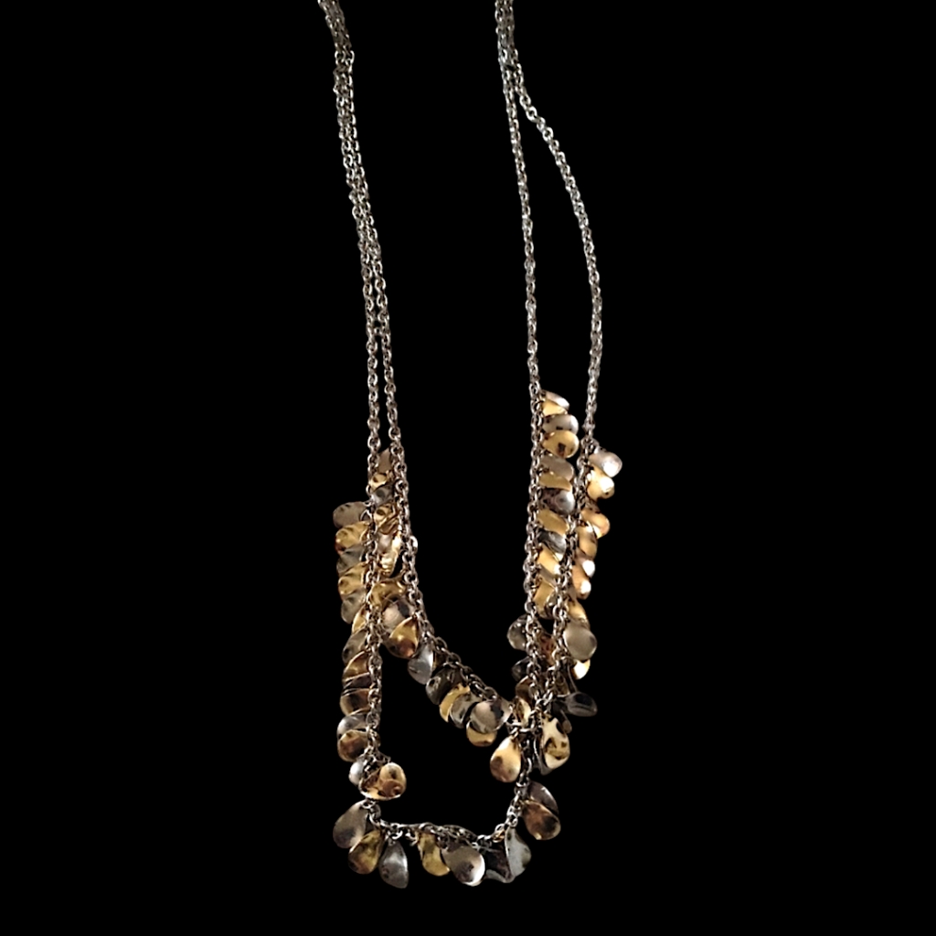 Silver And Gold Tone Necklace Silver And Gold Tone Necklace